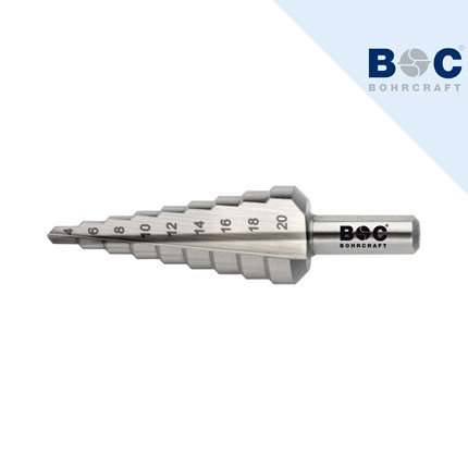 BOHRCRAFT Stepenasti razvrtač HSS-G 4-12 mm