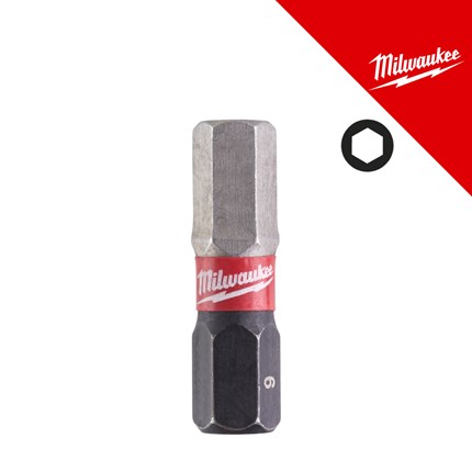 MILWAUKEE bit nastavak SHOCKWAVE HEx6 25mm-2 kom.