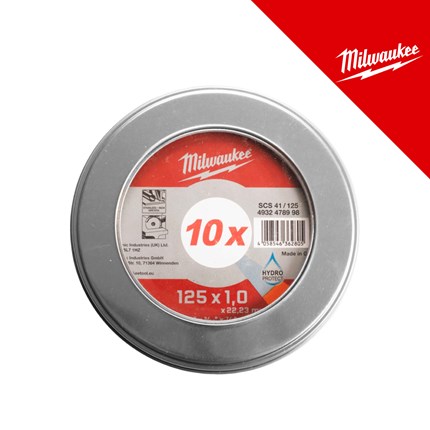 MILWAUKEE REZNA PLOČA ZA METAL PRO+ SCS41 125X1.0MM 10 KOM