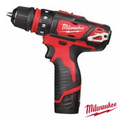 MILWAUKEE 12V AKU BUŠILICA/ODVIJAČ sa 4-u-1 glavama, u C koferu sa 2x2Ah i 12-18FC punjačem (M12BDDXKIT-202C - 4933447836)