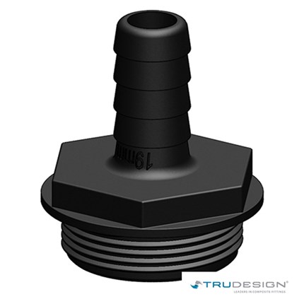 Tail 19mm 1 1/2˝ BSP Black