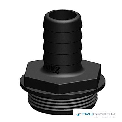 Tail 25mm 1 1/2˝ BSP Black