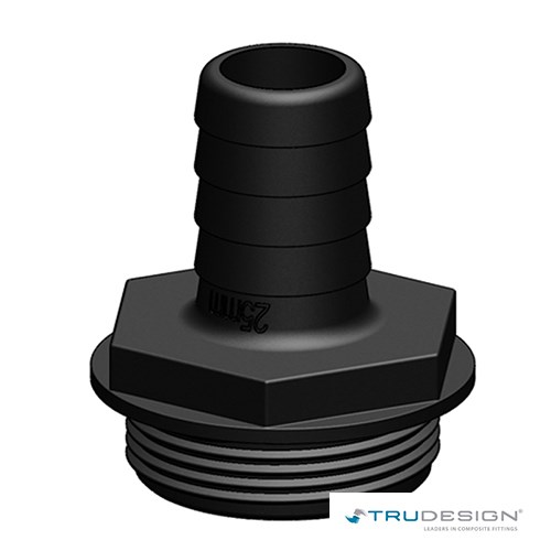 Tail 25mm 1 1/2˝ BSP Black