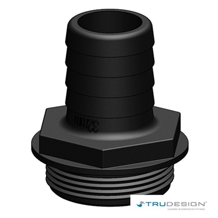Tail 32mm 1 1/2˝ BSP Black