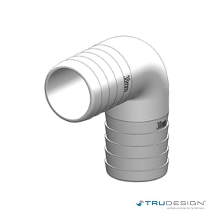 Connector 90° 38mm White