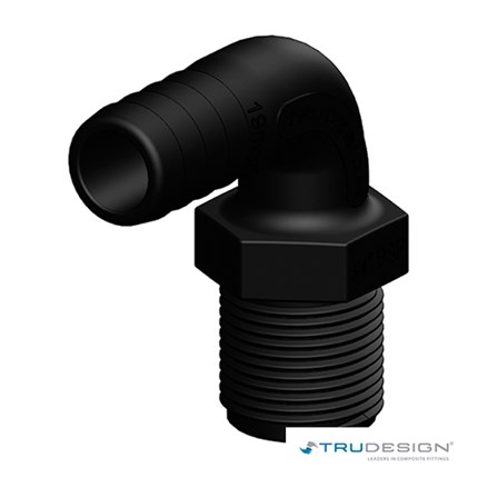 Tail 19mm 3/4˝ BSP Long Thread 90°