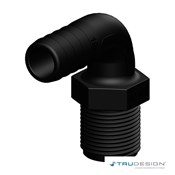 Tail 19mm 3/4˝ BSP Long Thread 90°