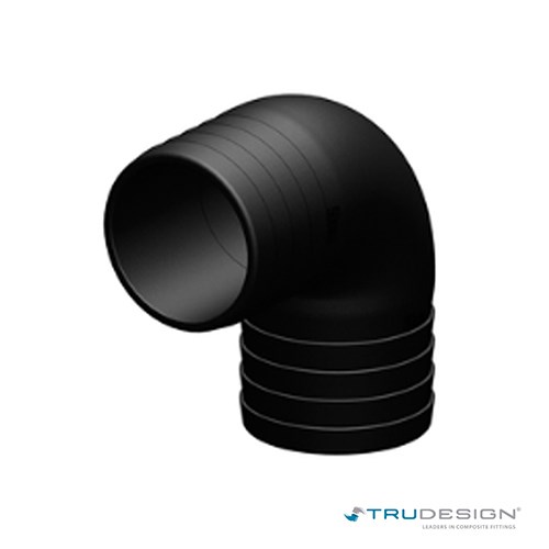 Connector 90° 50mm Black