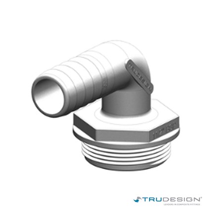 Tank Fitting 90° 38mm 1 1/2˝ BSP White