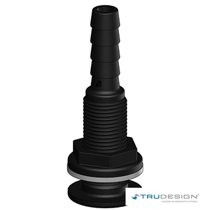 Skin Fitting Tail 13mm 1/2˝ BSP Black