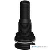 Skin Fitting Tail 25mm 1˝ BSP Black
