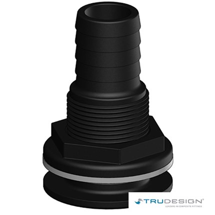 Skin Fitting Tail 32mm 1 1/4˝ BSP Black
