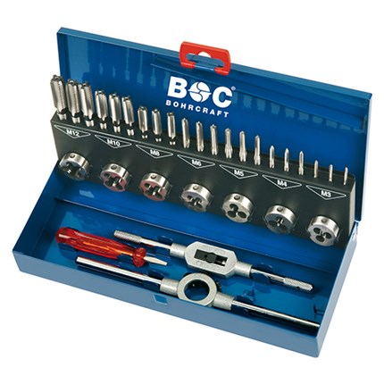 BOHRCRAFT set nareznih svrdla i nareznica M3 - M12 / 31tlg