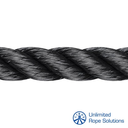 LIROS Mooring  Polyester Konopi  O22mm  Crno