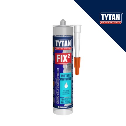 TYTAN PROFESSIONAL FIX 2 brzo i snažno montažno ljepilo brtvilo, transparentni,  pak=290 ml