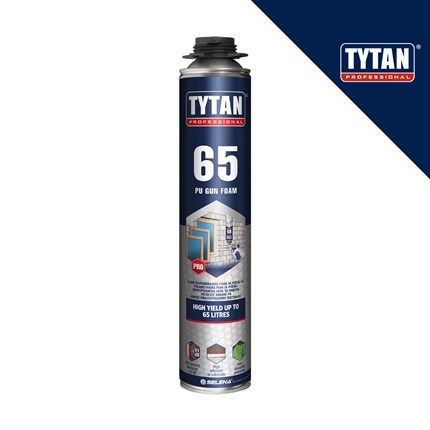 TYTAN PROFESSIONAL 65 pištoljska niskoekspanzivna pjena 65 litara  pak=870 ml