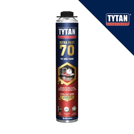 TYTAN PROFESSIONAL ULTRA FAST 70 pištoljska niskoekspanzivna pjena 70 litara  pak=870 ml